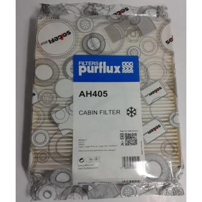 Фільтр салону PURFLUX AH405 Renault Оригінальний номер: 272773016R, 272773277R, 272779203R
