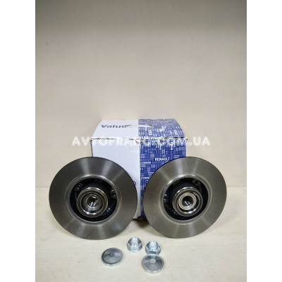 Диски гальмівні задні Renault Megane 3 (2009-2016) VALUE+ 7711948136 Оригінал 432007556R, 432002188R (комплект 2 шт.)