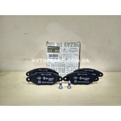 Колодки гальмівні передні Renault Kangoo (1997-2007) Оригінал 7701208142