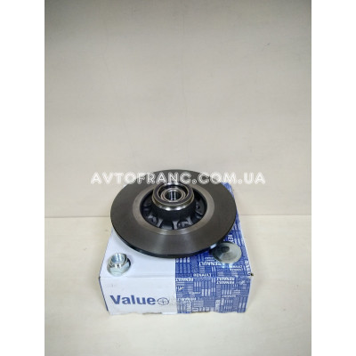 Диск гальмівний задній Renault Kangoo 2 (2008-2020) VALUE+ 7711948128 Оригінальний номер: 402024076R