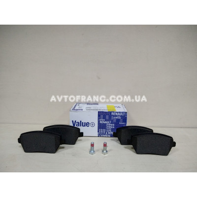 Колодки гальмівні передні Renault Duster (2010-2017) Value+ 7711946170 Оригінал 410604775R, 410608481R