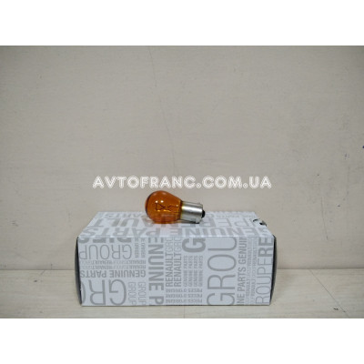 Лампочка поворотів PY21W 12V Renault Оригінал 7701038624