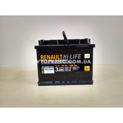 Акумуляторна батарея 60 Ah - 510 A Dacia/Renault Оригінал 7711238597
